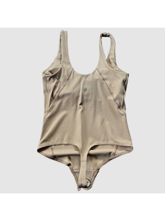 Lululemon Align Bodysuit Women Size 2 W1DY7S in CNTR Beige Nude NWT - Picture 3 of 16